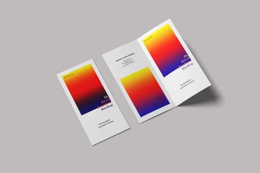 高品质的时尚高端房地产折页海报设计模板VI设计样机展示模型mockups