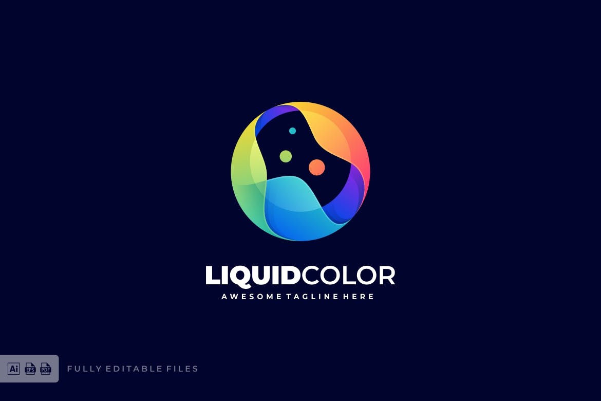 3D立体渐变logo标志设计模板