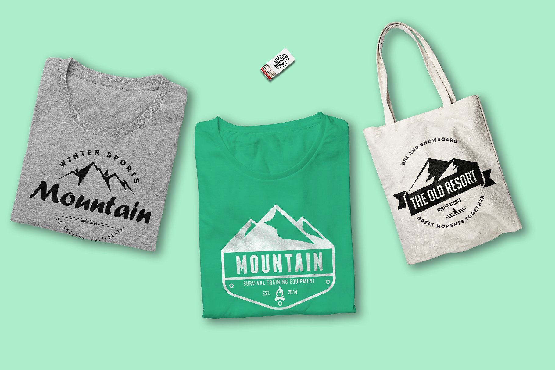 经典大山logo素材 Mountain Vintage Badges