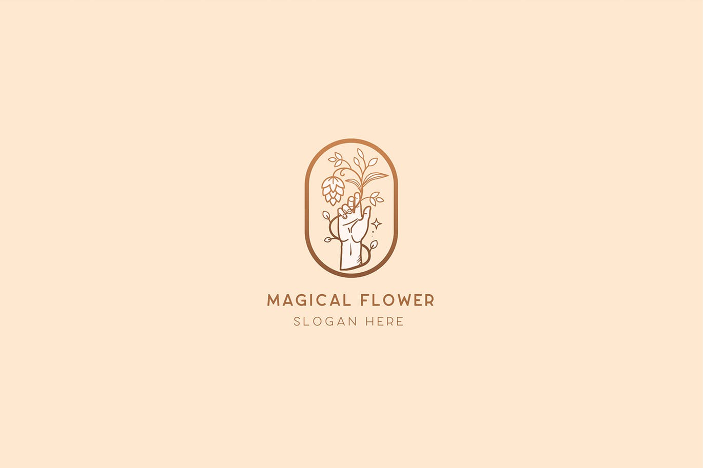 时尚高端优雅花朵植物logo标志设计模板