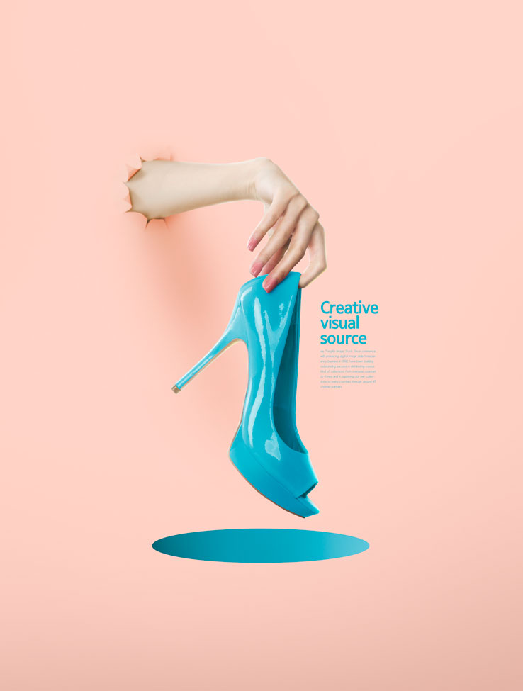 高跟鞋品牌创意视觉海报设计韩国素材