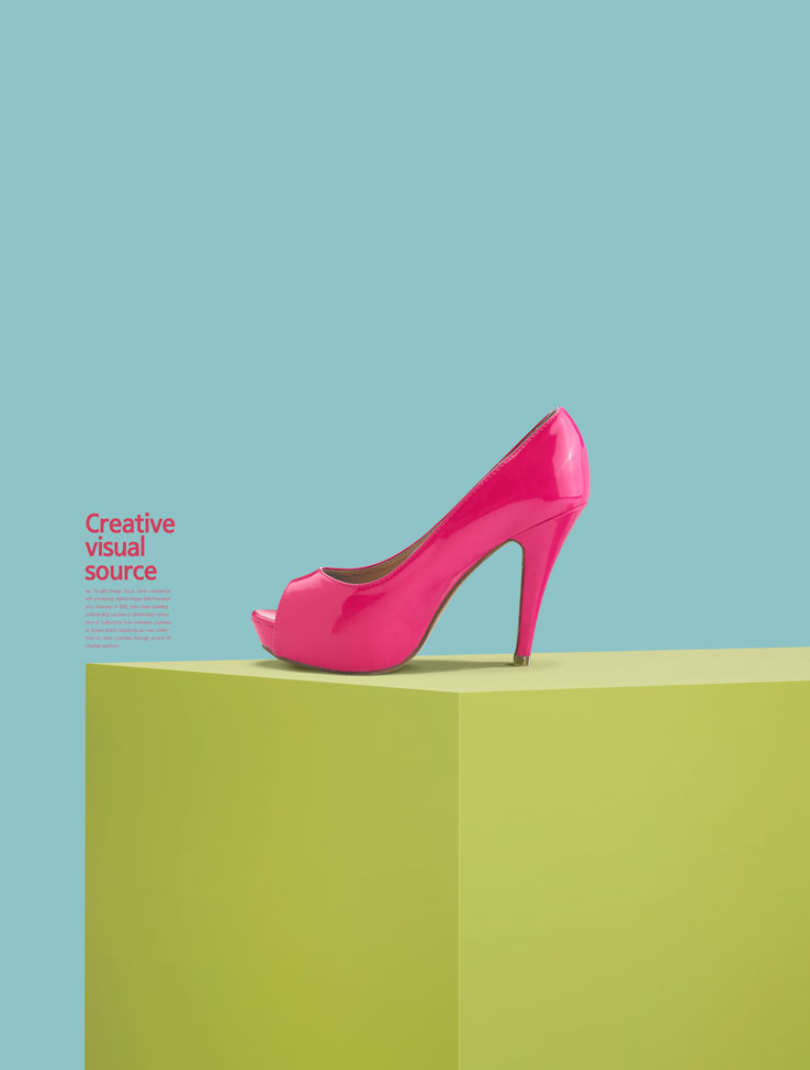 高跟鞋产品展示创意视觉海报设计韩国素材