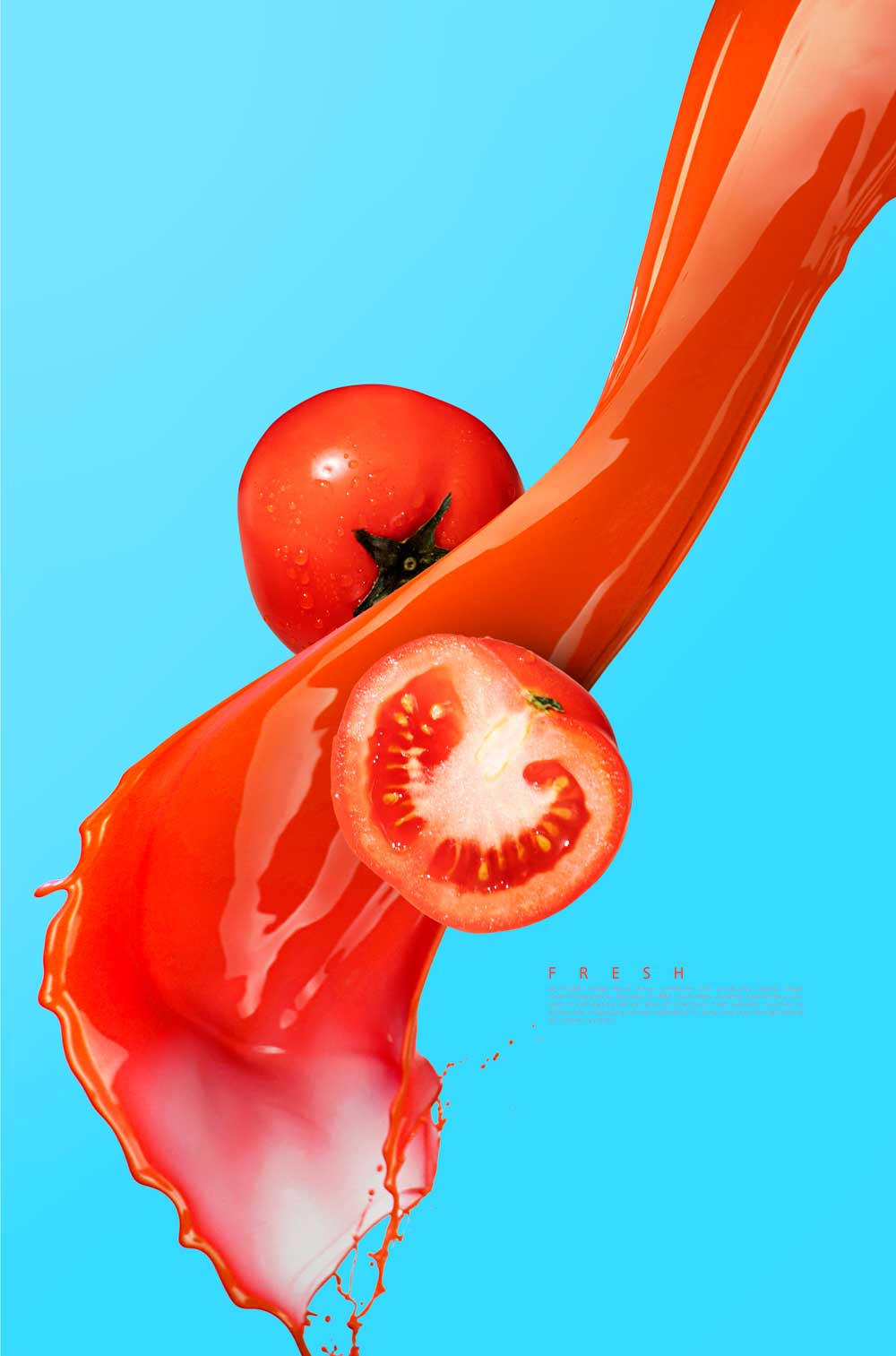 番茄蔬果广告海报设计模板