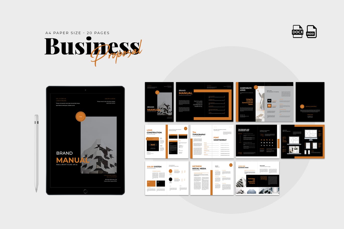 商务风提案画册宣传册杂志设计模板