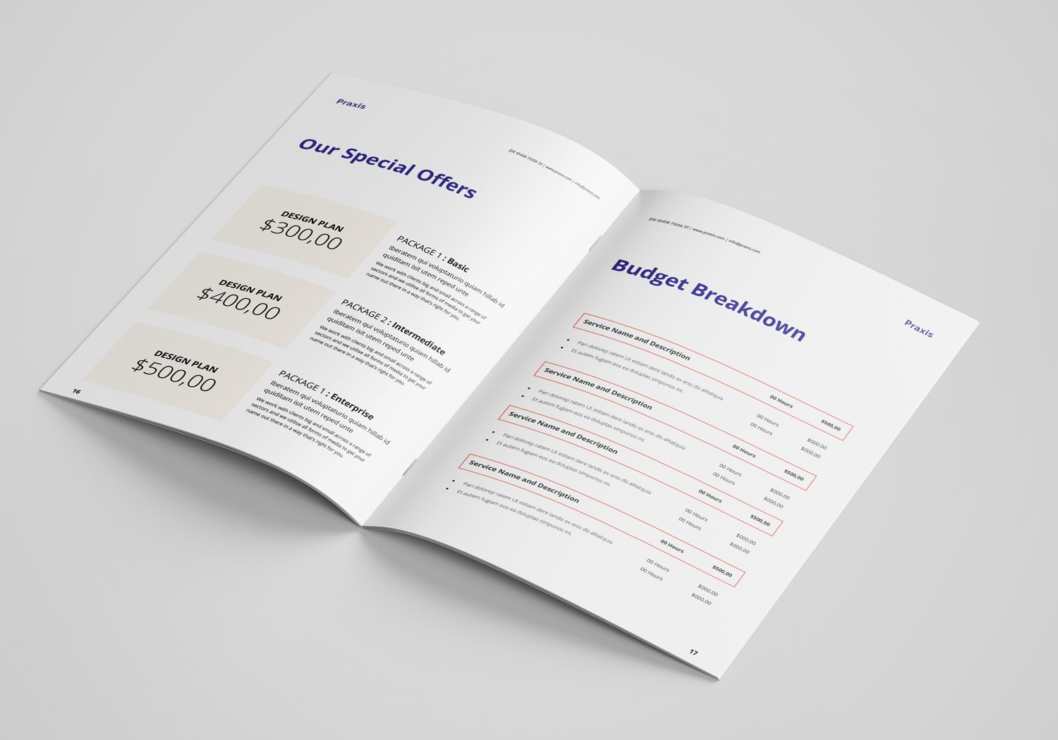 专业现代的企业提案/商业计划书设计模板