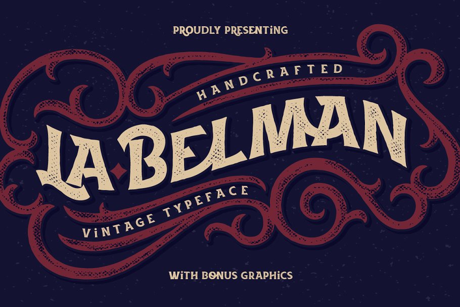 经典风格设计字体 Vintage typeface "La Belman"