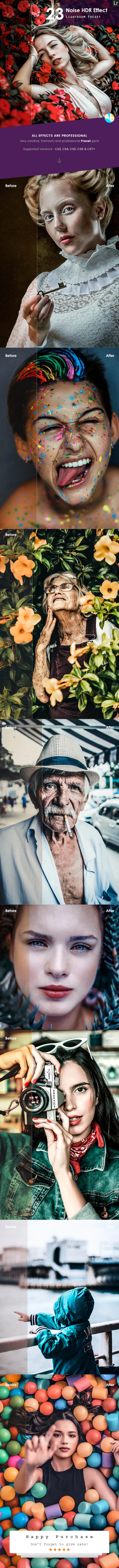 23种肖像摄影HDR效果照片调色LR预设下载