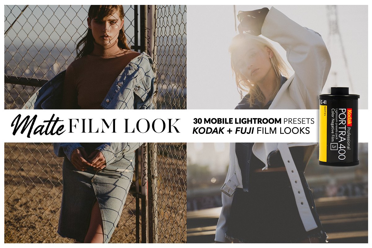 30个时尚复古哑光风格胶片风lightroom人像预设
