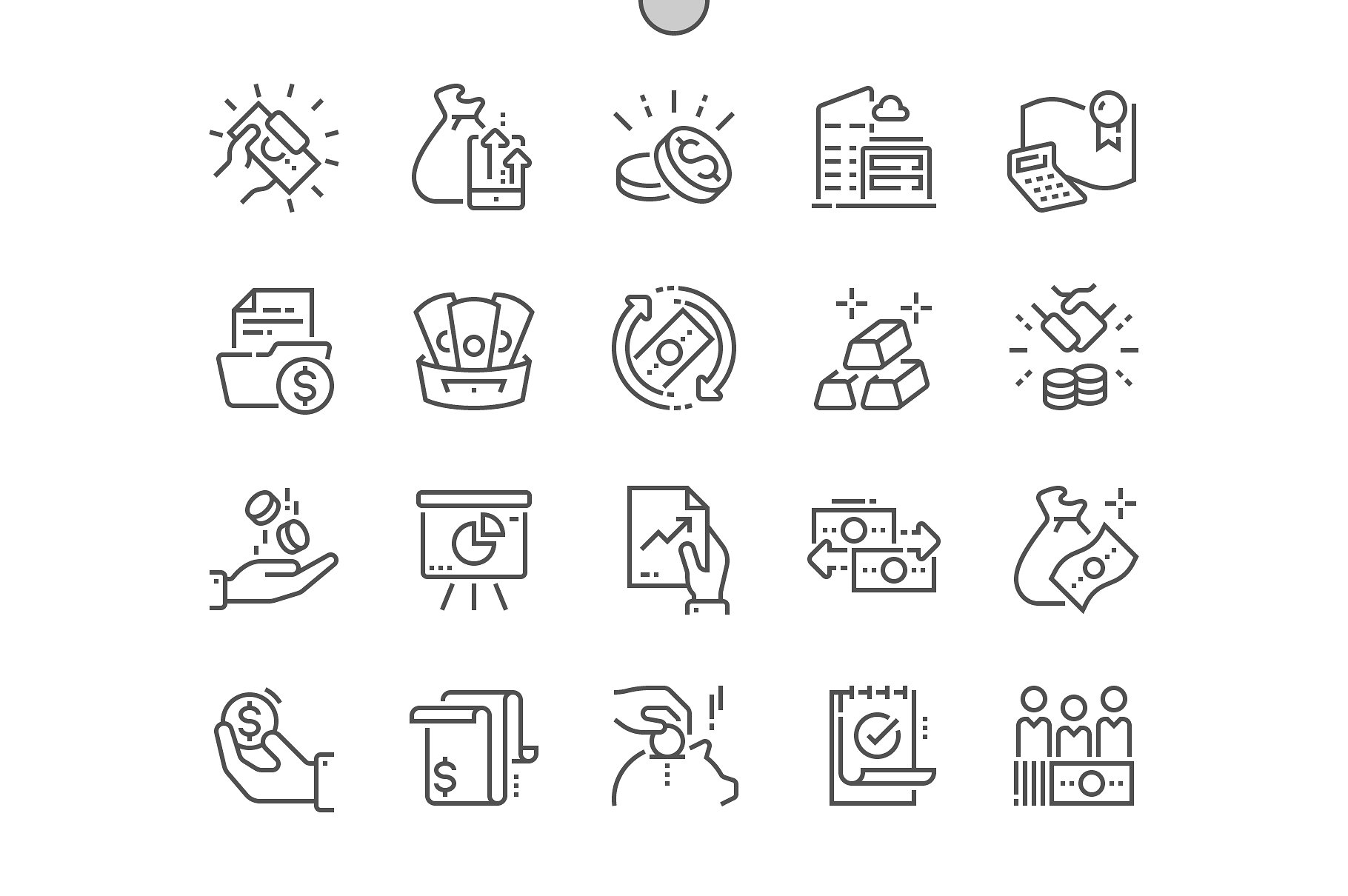 金融相关图标素材 Finance Line Icons