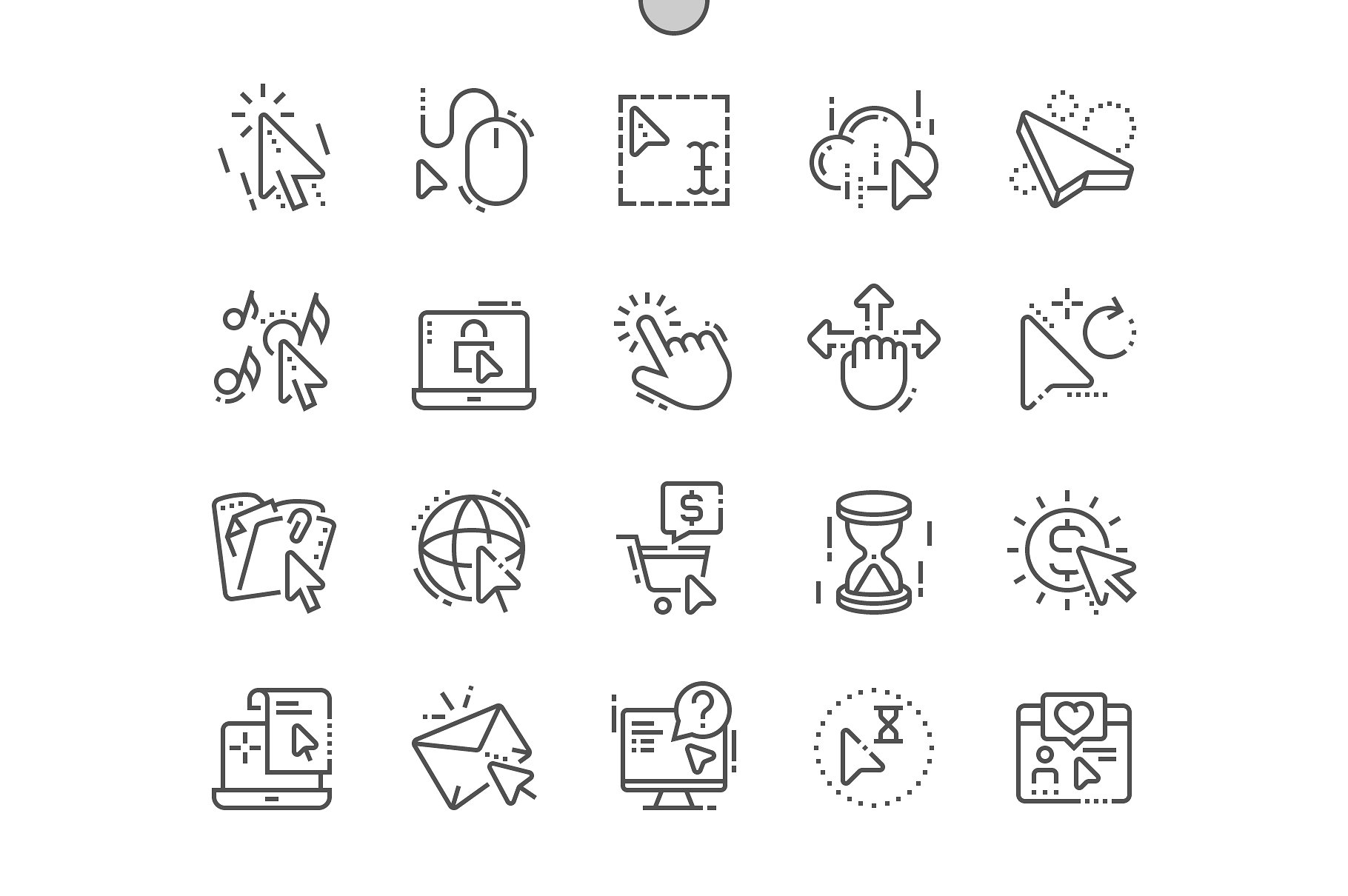 鼠标细线图标 Selection & Cursors Line Icons